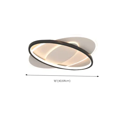 3-Light Flush Mount Ceiling Light with Dimmable & Remote  #size