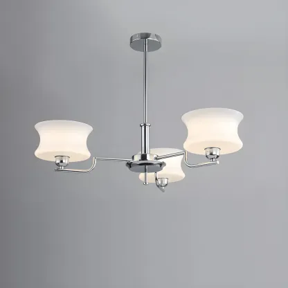 Modern Elegant 3-5 Lights Beige Glass Large Chandelier  Image - 7