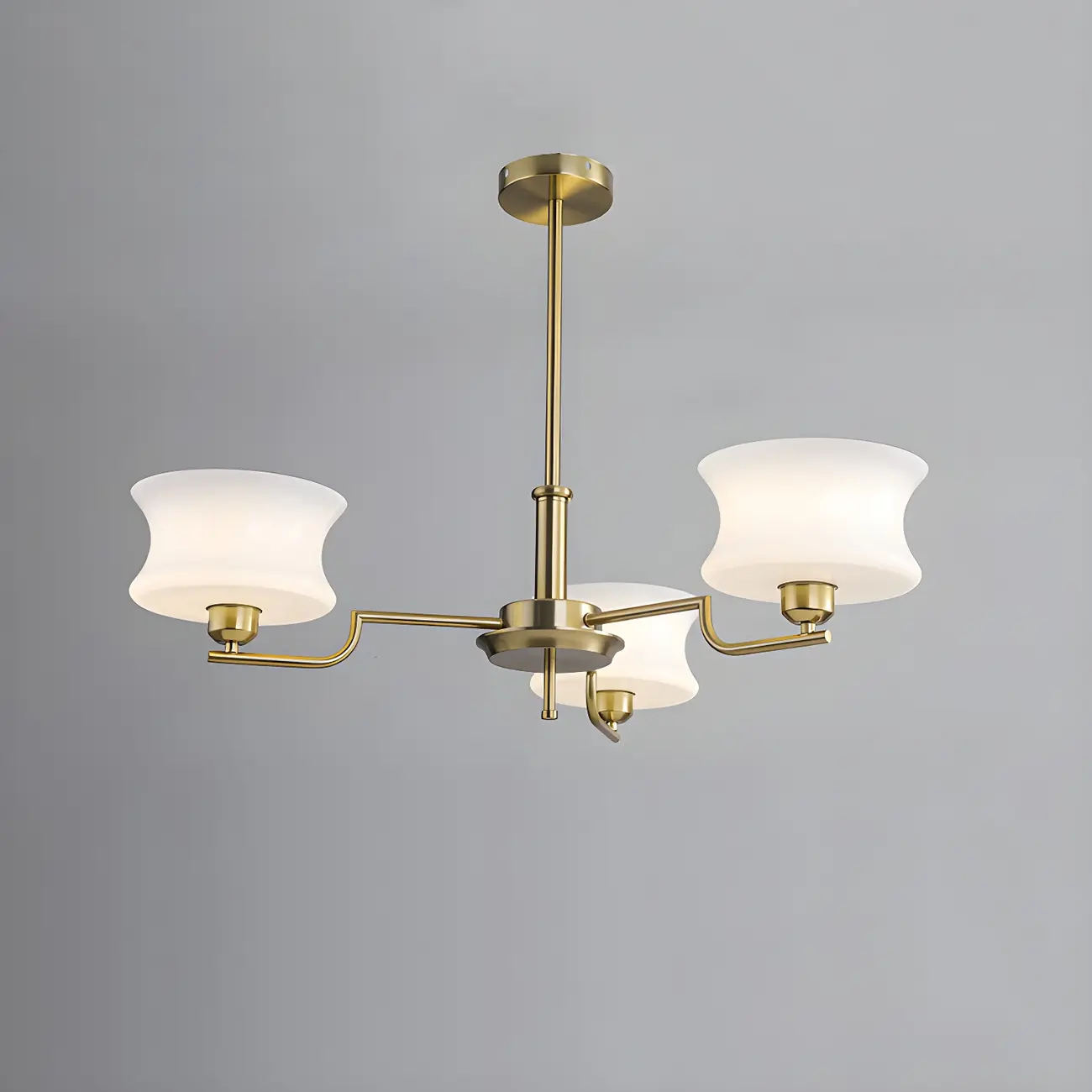 Modern Elegant 3-5 Lights Beige Glass Large Chandelier  Image - 11 | homeyfad