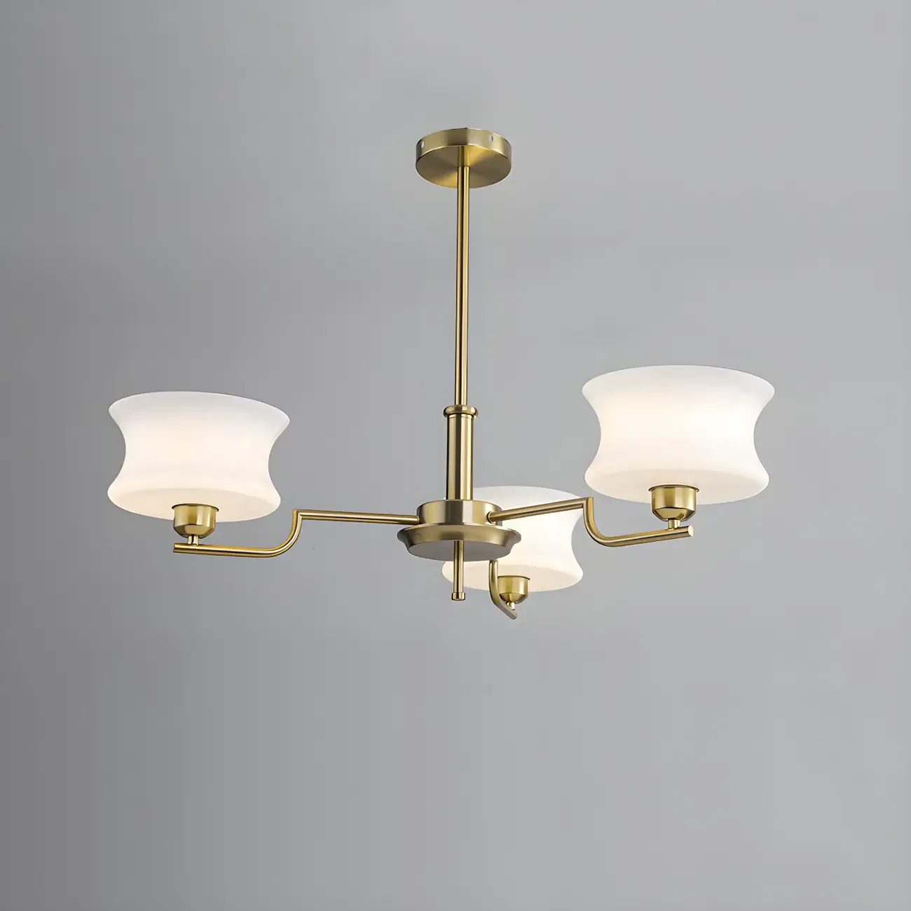 Modern Elegant 3-5 Lights Beige Glass Large Chandelier  Image - 11