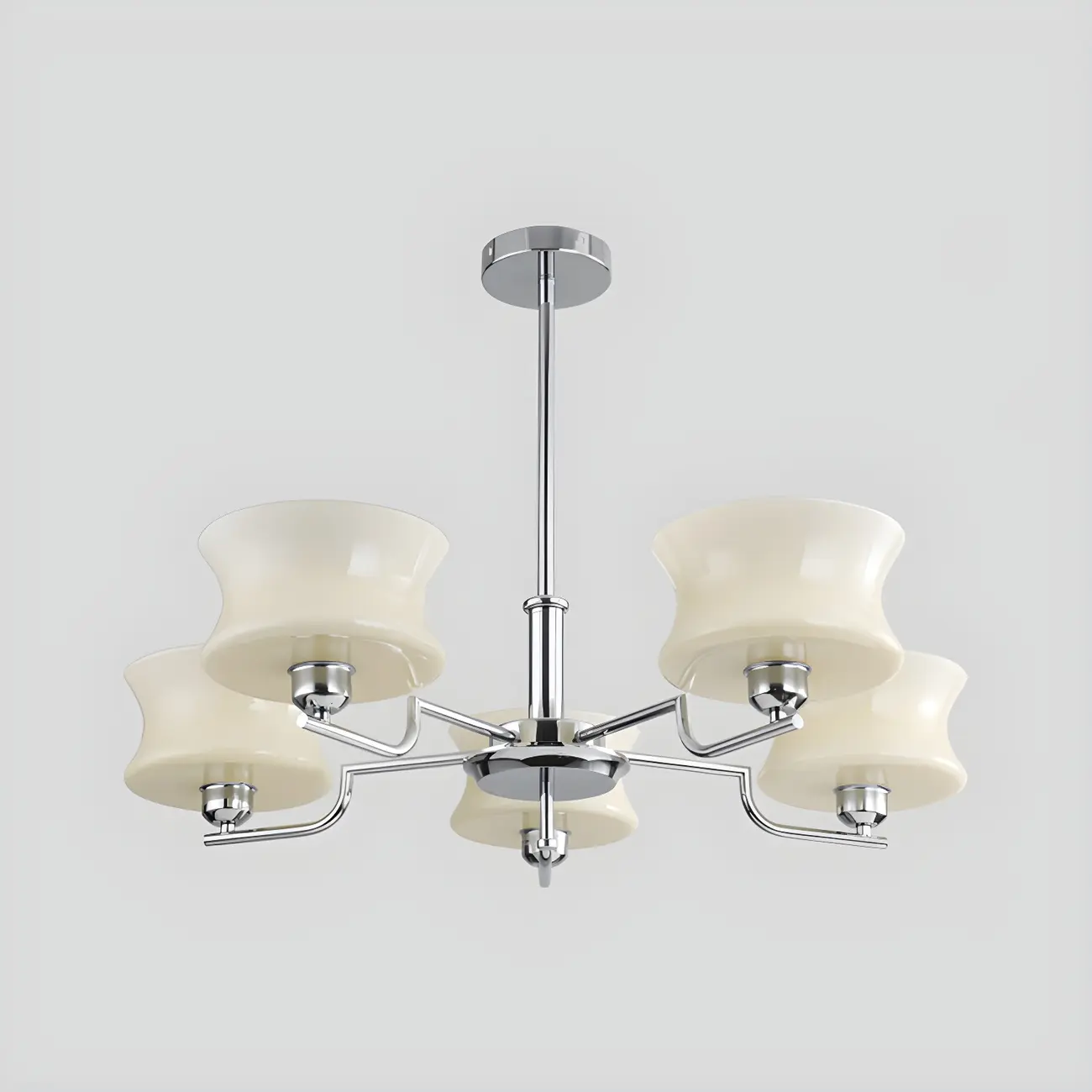 Modern Elegant 3-5 Lights Beige Glass Large Chandelier  Image - 17 | homeyfad