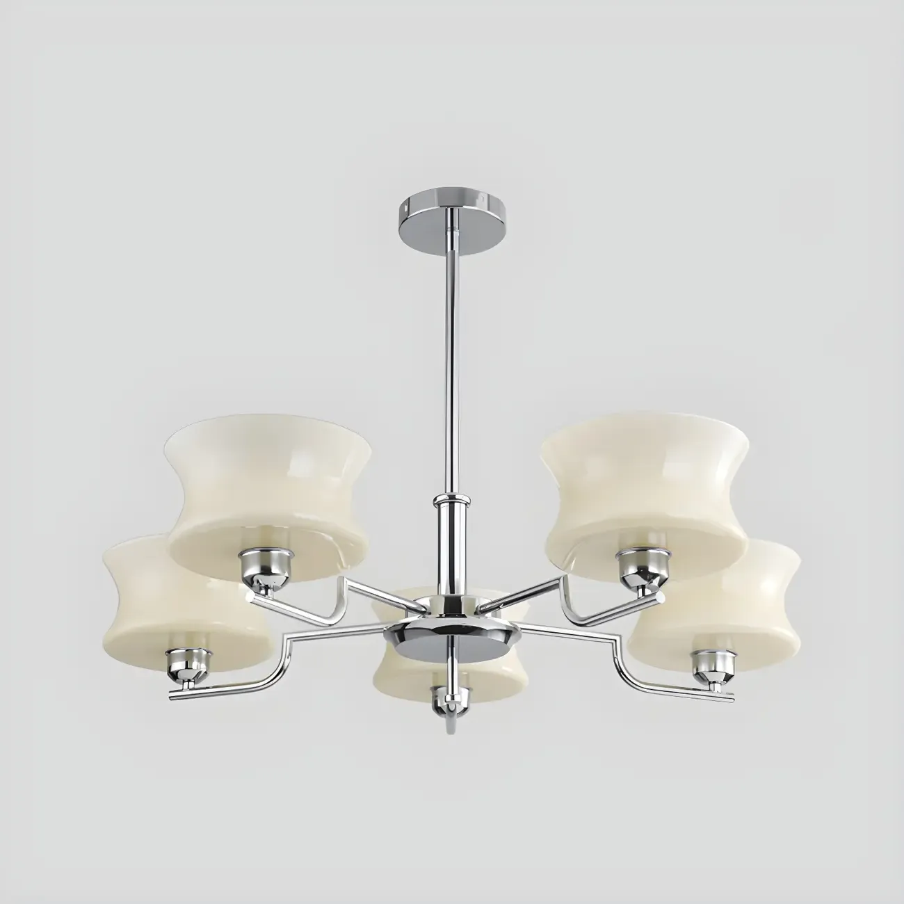 Modern Elegant 3-5 Lights Beige Glass Large Chandelier  Image - 17