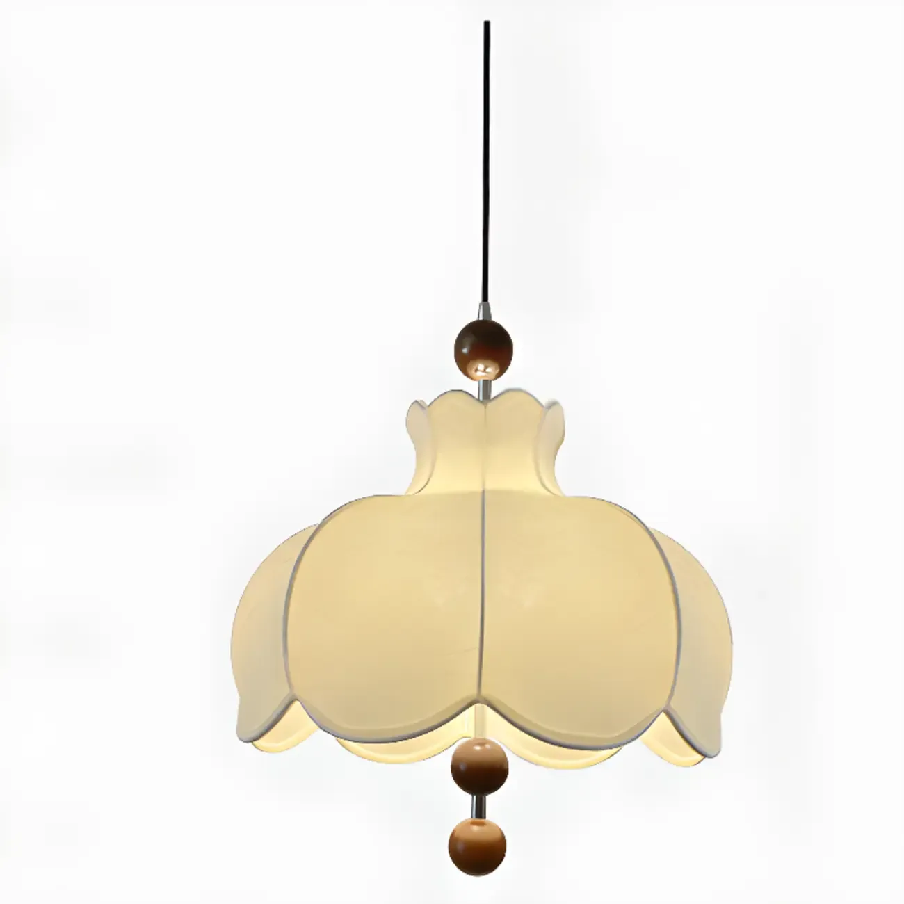 Contemporary 3/5 Lights White Fabric Indoor Pendant Light  Image - 2