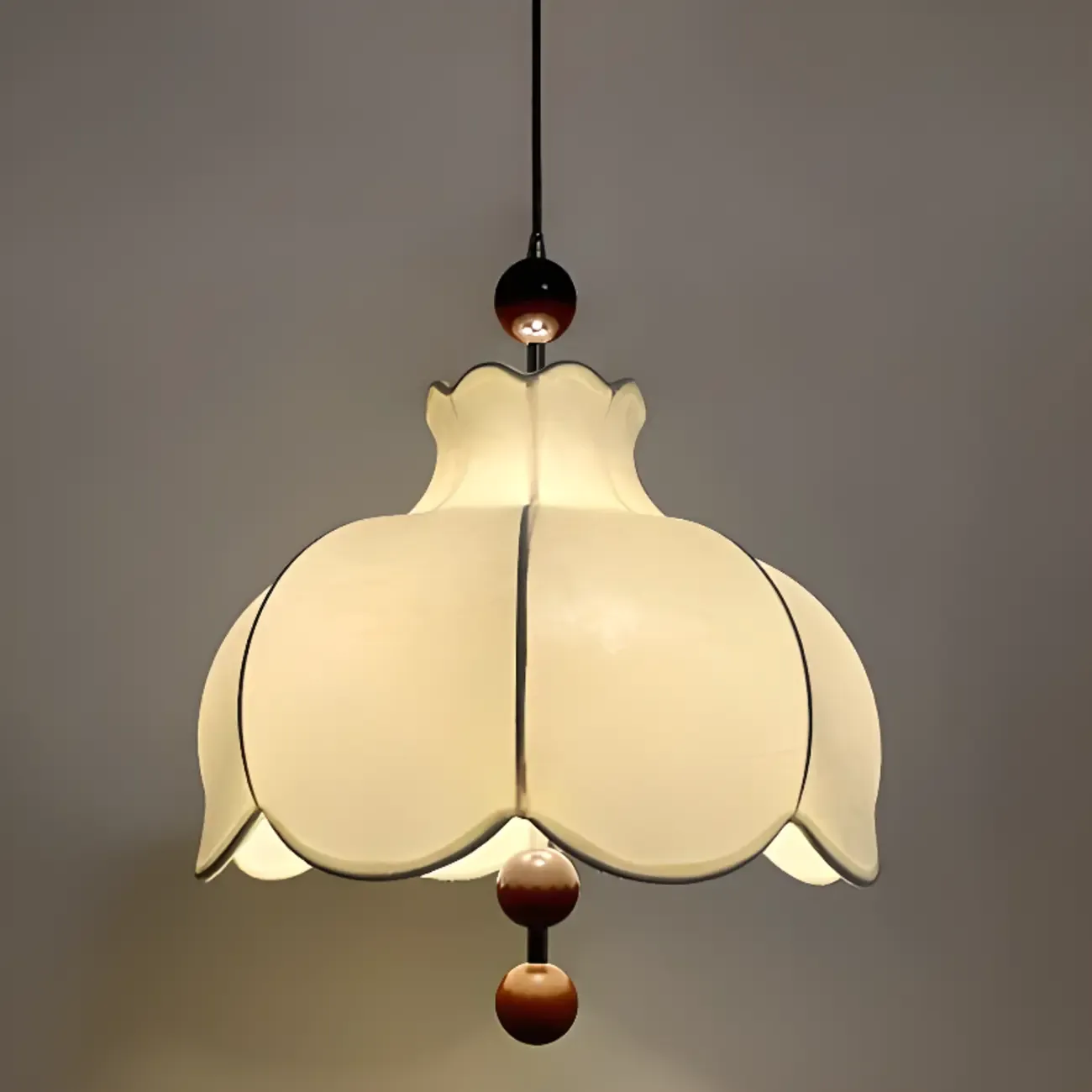 Contemporary 3/5 Lights White Fabric Indoor Pendant Light  Image - 4