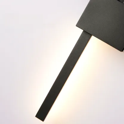 Large Stylish Black Geometric LED 4-Light Wall Sconce