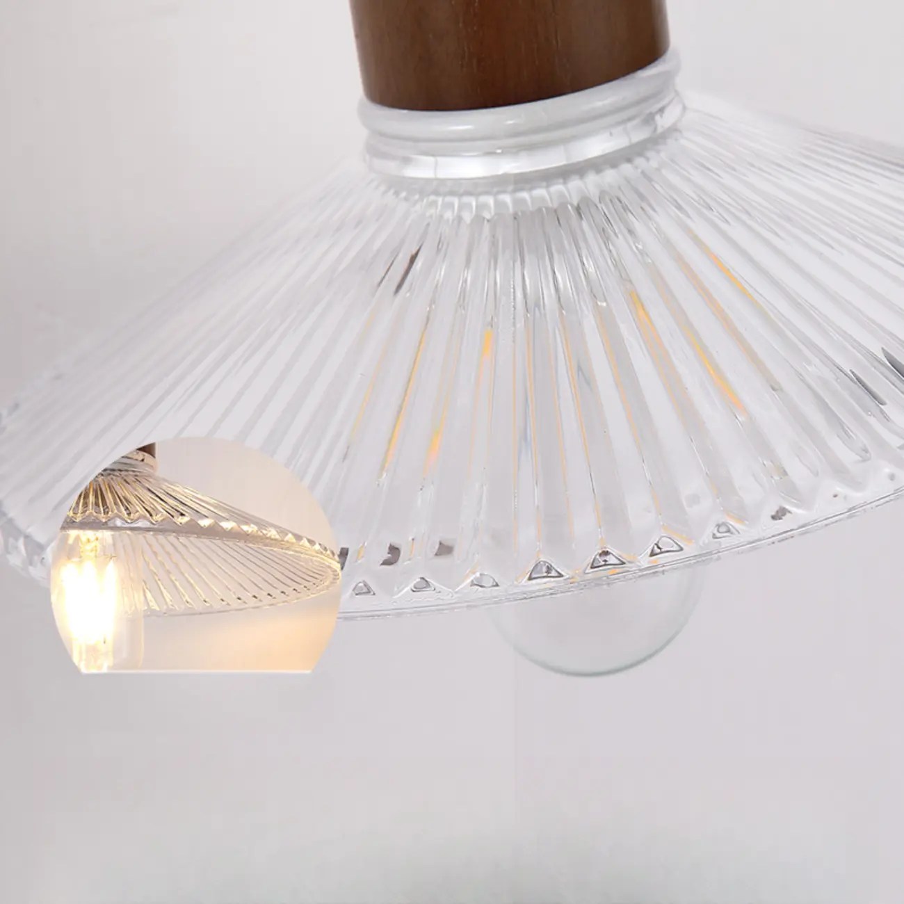 Modern Wood Wall Sconce with Glass Shade Image - 5 | homeyfad