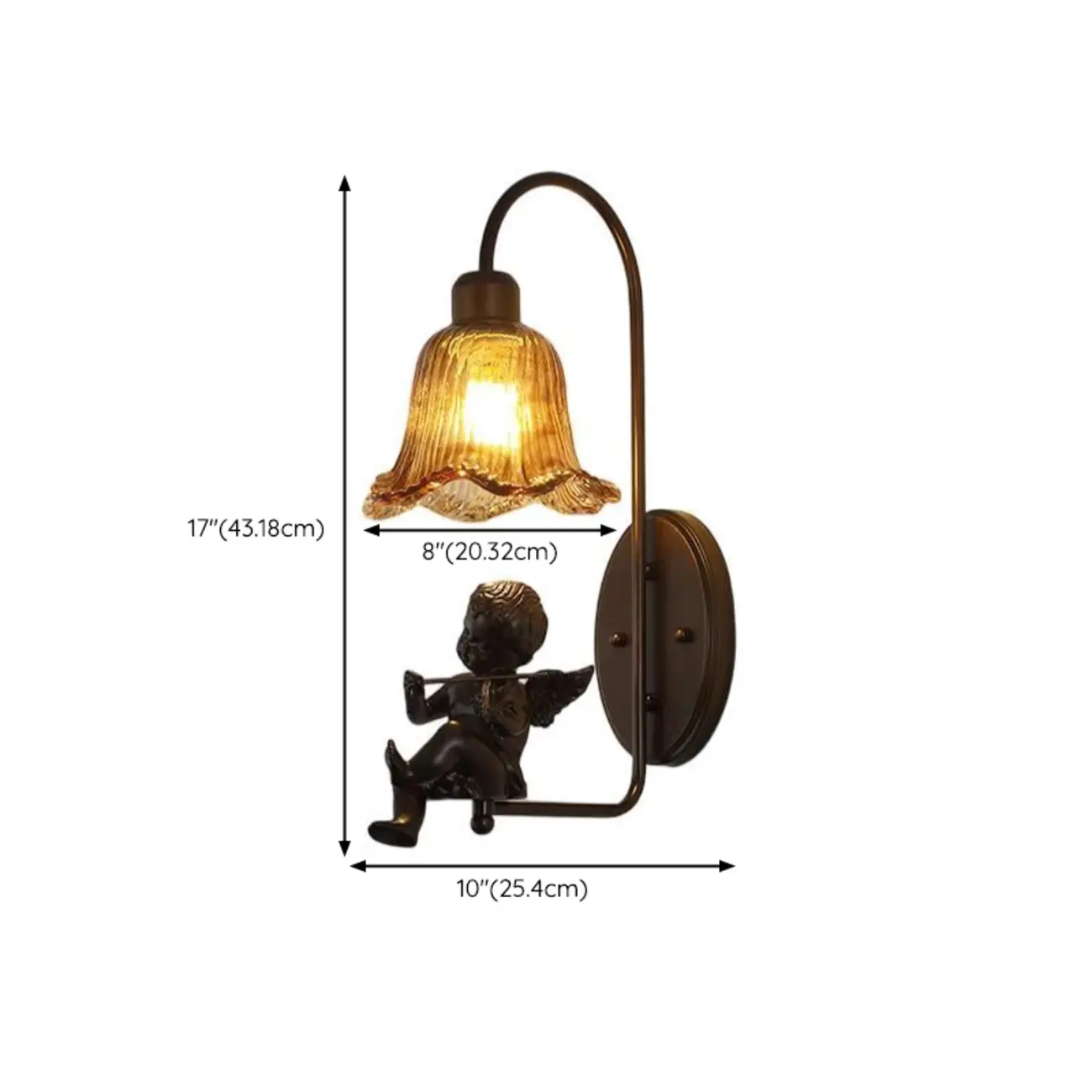 Rustic Geometric Wall Light with Glass Shade Image - 11 | homeyfad