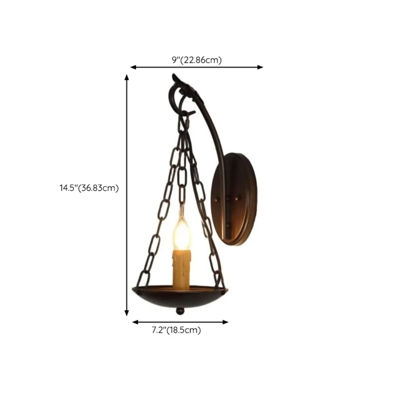 Rustic Geometric Wall Light with Glass Shade Image - 12 | homeyfad