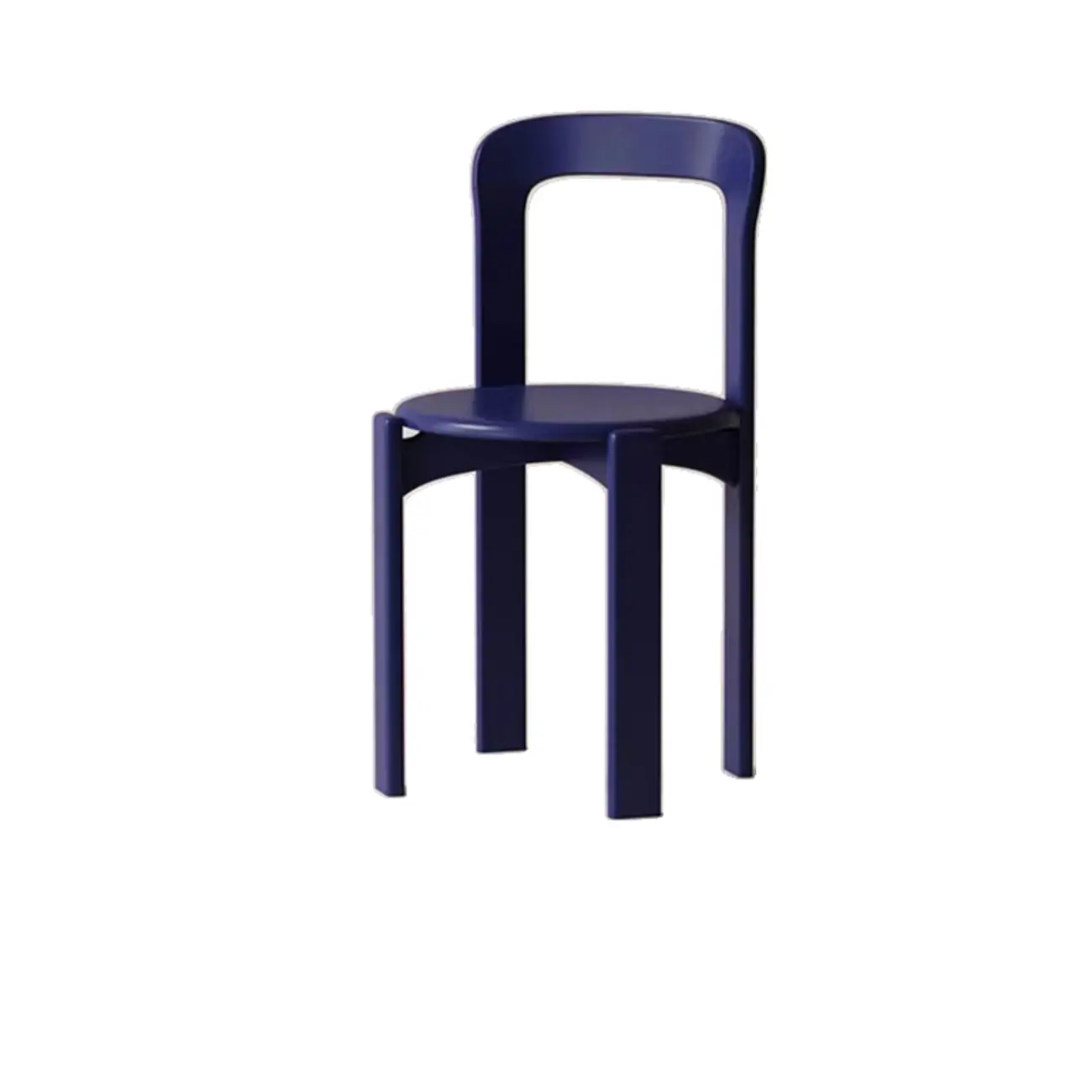 Scandinavian Wooden Stackable Dining Chair with Curved Back Image - 9 | homeyfad