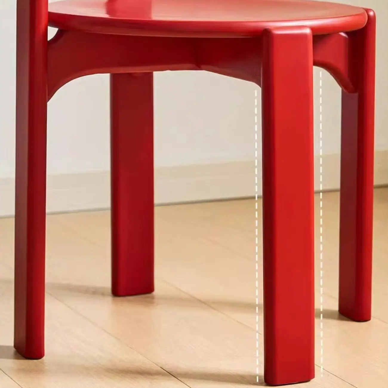 Scandinavian Wooden Stackable Dining Chair with Curved Back Image - 13 | homeyfad