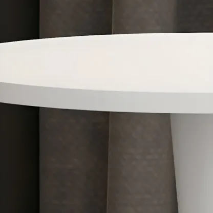 Modern Matte Black Metal Pedestal Round Wood Bar Tables Image - 5