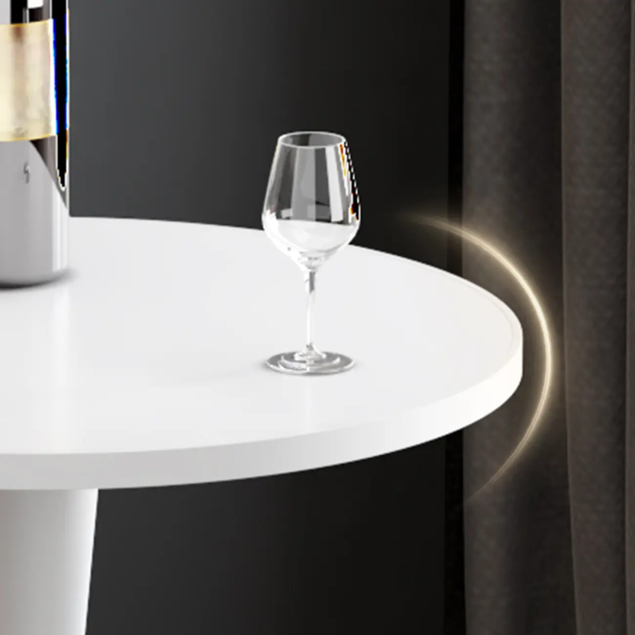 Modern Matte Black Metal Pedestal Round Wood Bar Tables Image - 12 | homeyfad