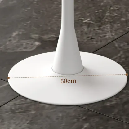 Modern Matte Black Metal Pedestal Round Wood Bar Tables Image - 14