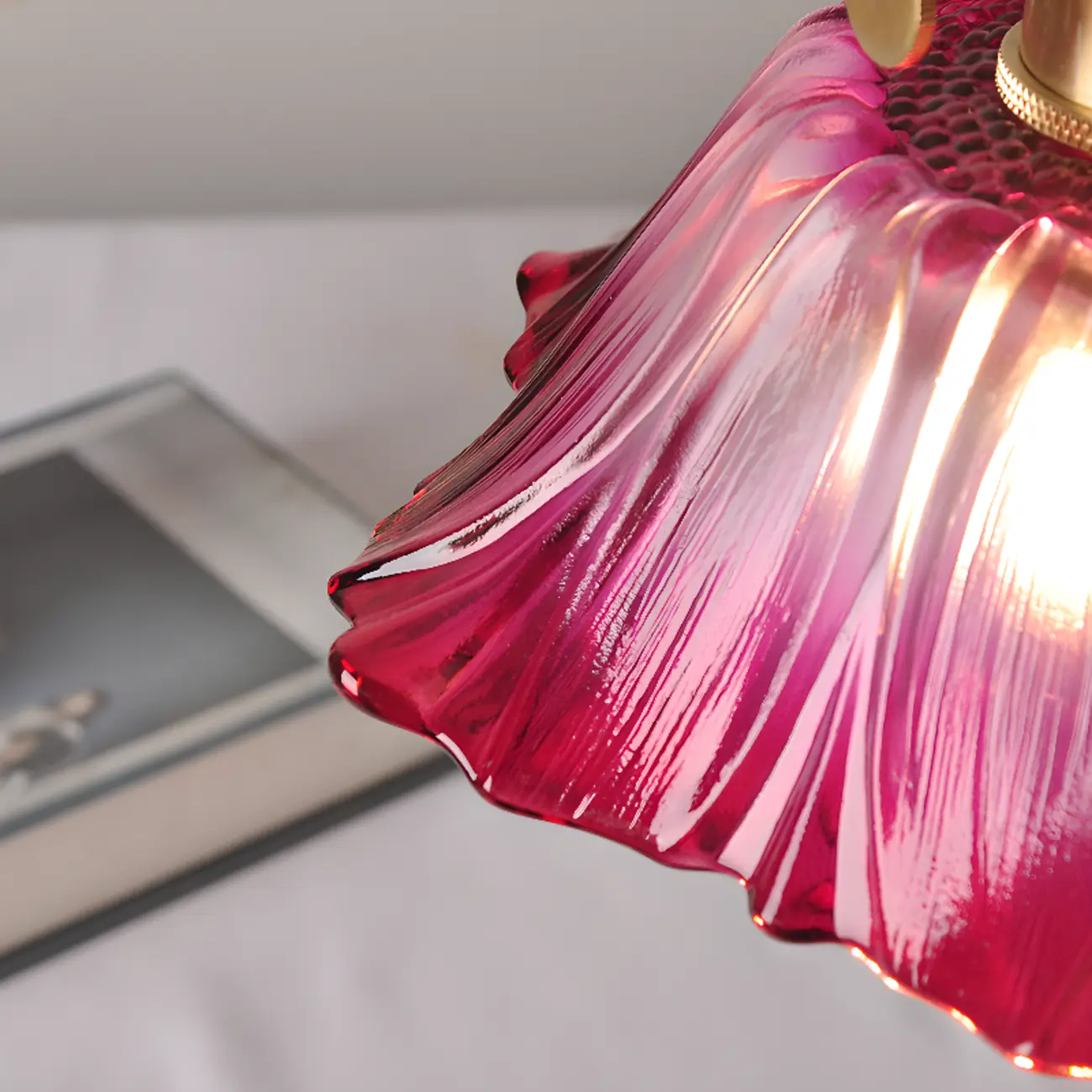 Elegant Glass Flower Pendant Light for Indoor Adjustable | homeyfad