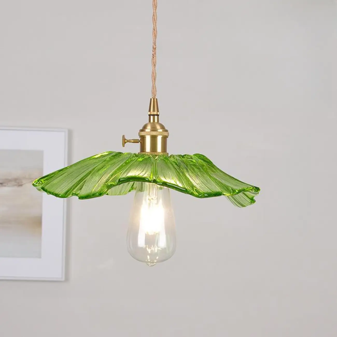 Elegant Glass Flower Pendant Light for Indoor Adjustable | homeyfad