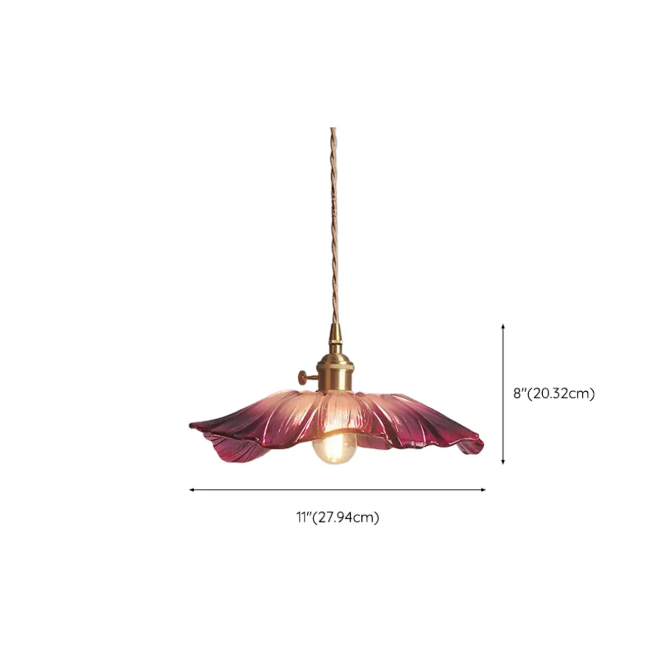 Elegant Glass Flower Pendant Light for Indoor Adjustable | homeyfad