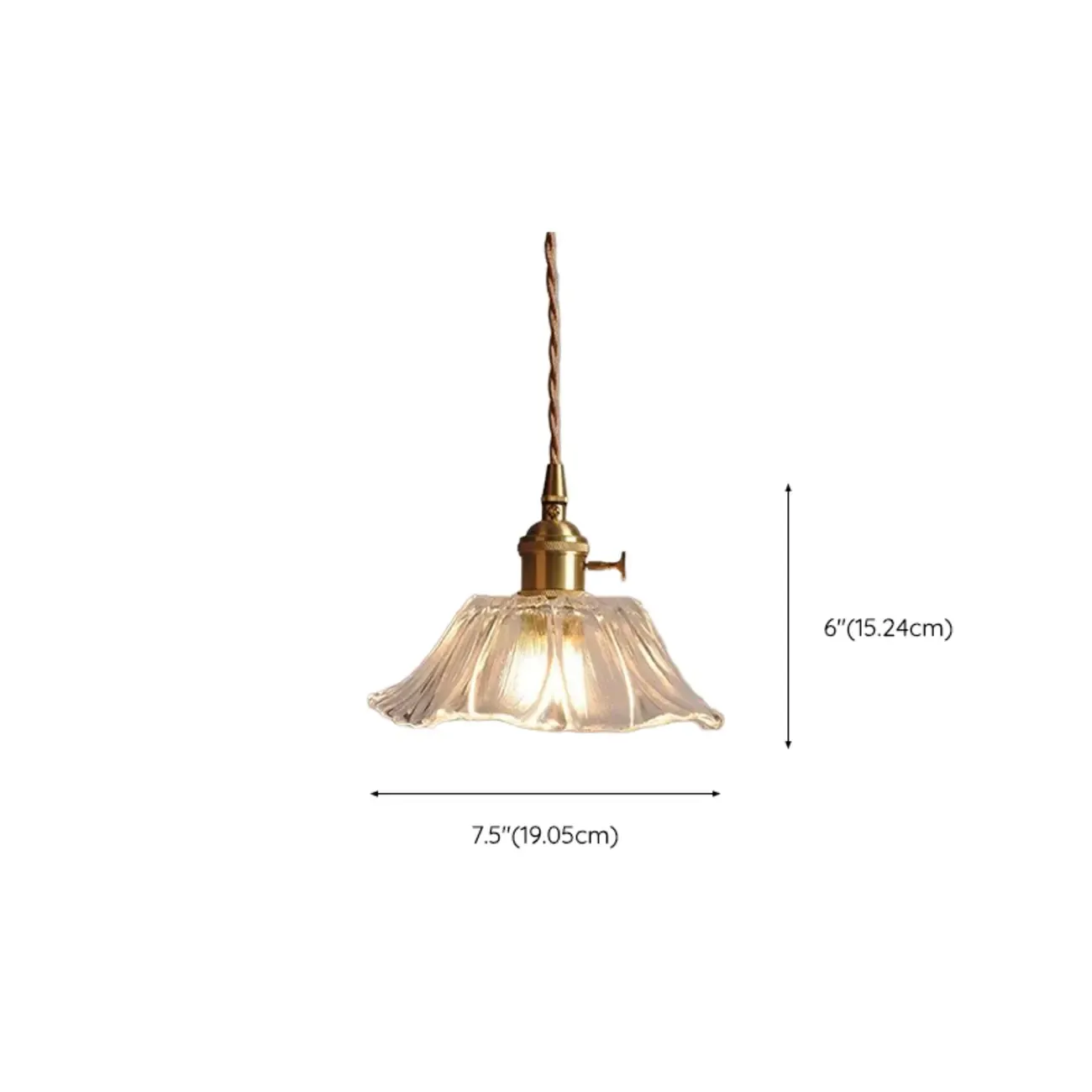 Elegant Glass Flower Pendant Light for Indoor Adjustable