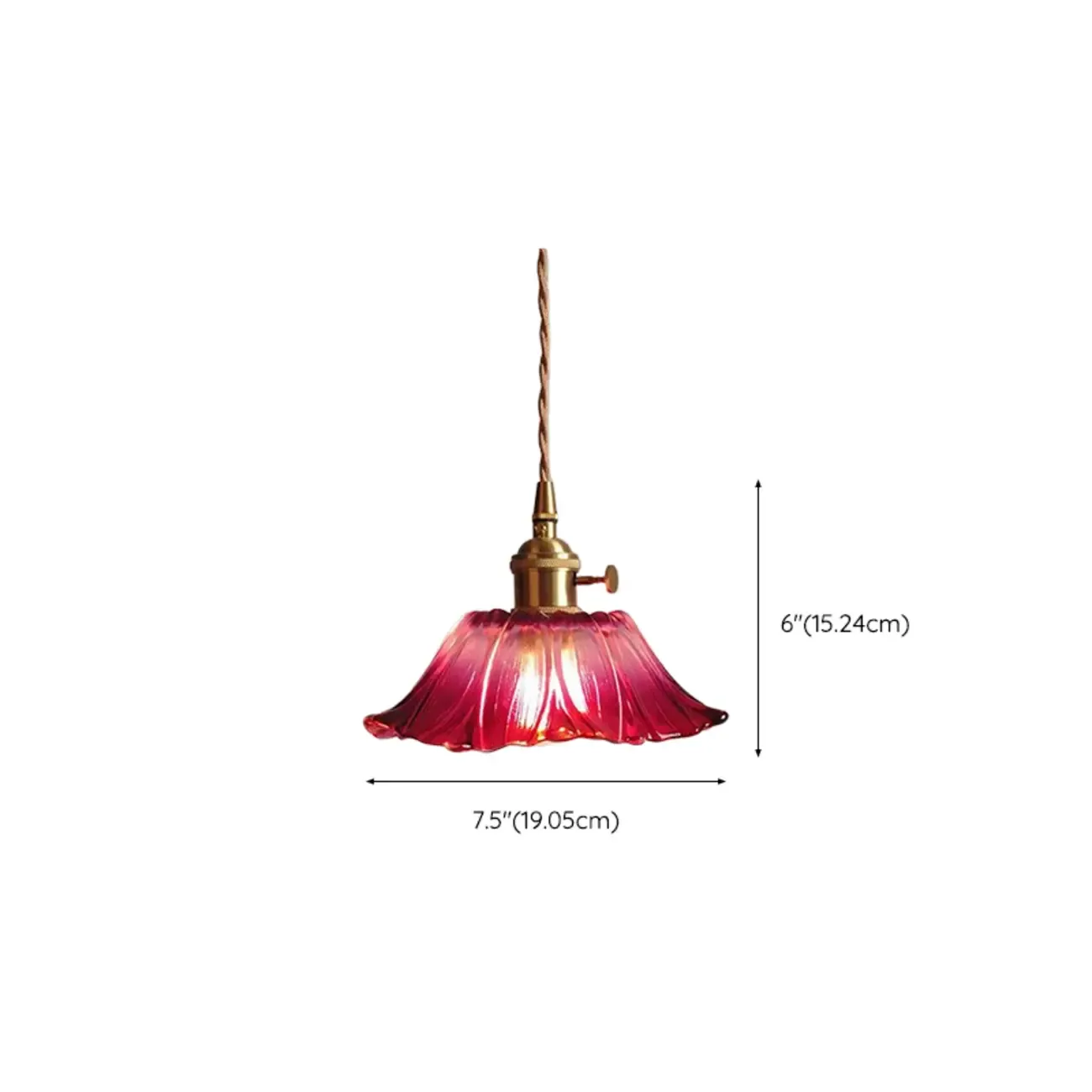 Elegant Glass Flower Pendant Light for Indoor Adjustable