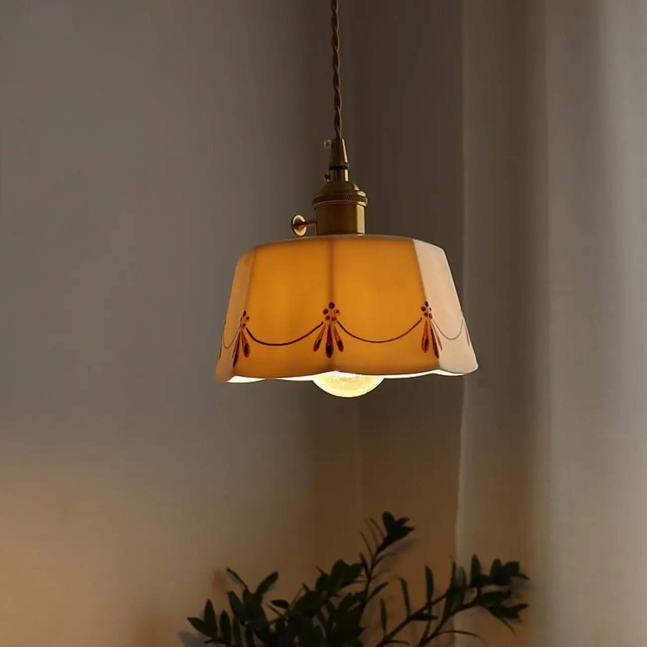 Vintage Ceramic LED Hanging Pendant Light Fixture for Indoor  Image - 8 | homeyfad