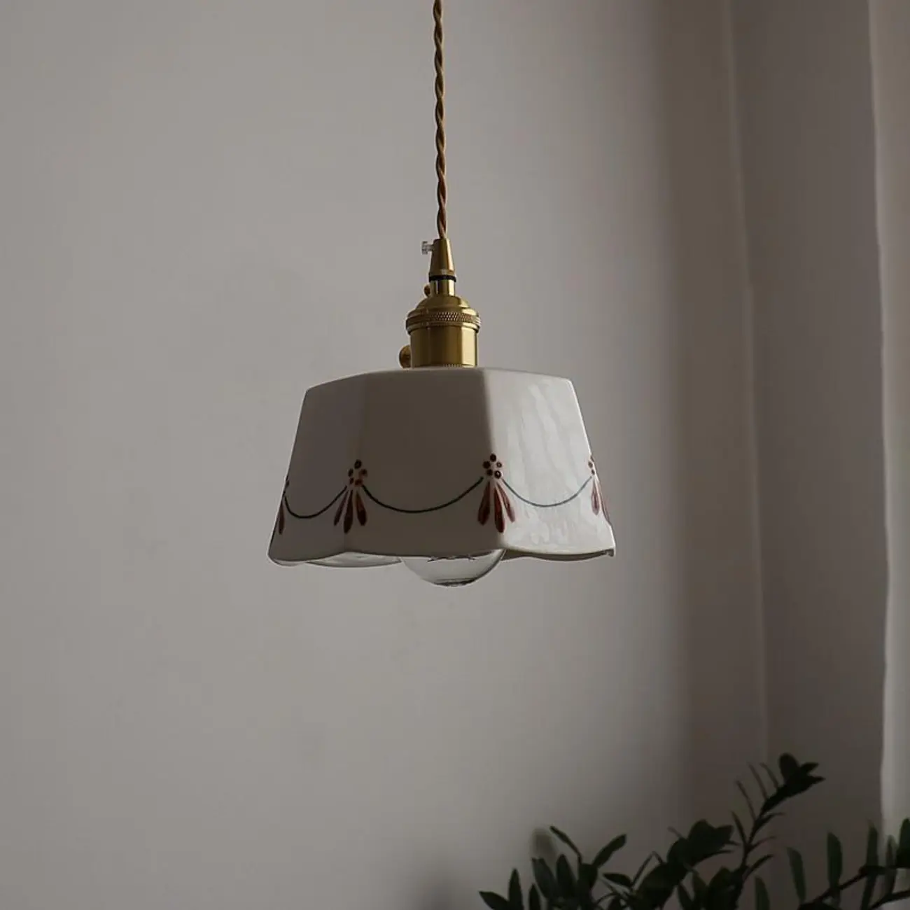 Vintage Ceramic LED Hanging Pendant Light Fixture for Indoor  Image - 7 | homeyfad