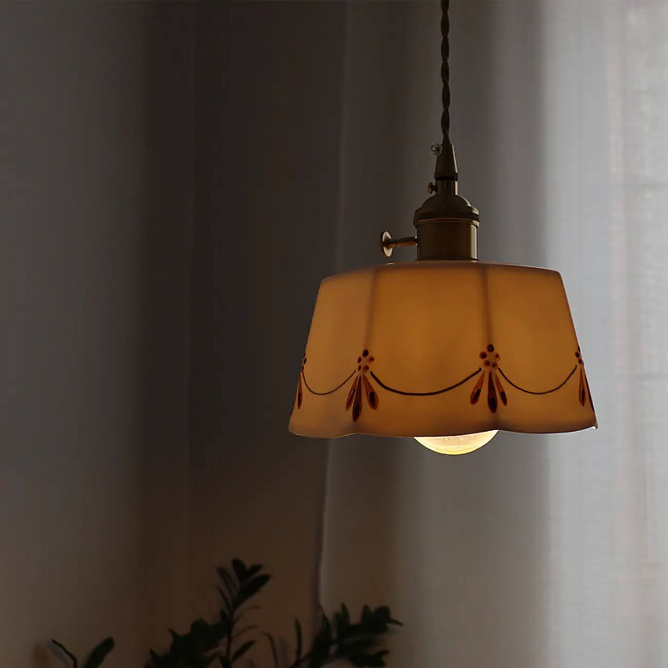 Vintage Ceramic LED Hanging Pendant Light Fixture for Indoor  Image - 6 | homeyfad
