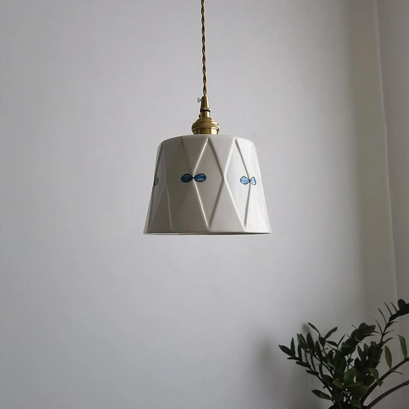 Vintage Ceramic LED Hanging Pendant Light Fixture for Indoor  Image - 3 | homeyfad