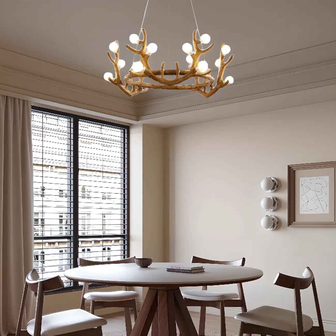 Modern Rustic Antler 18-Light Chandelier for Living Room Image - 3 | homeyfad