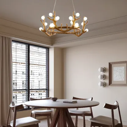 Modern Rustic Antler 18-Light Chandelier for Living Room Image - 3