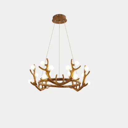 Modern Rustic Antler 18-Light Chandelier for Living Room Image - 5