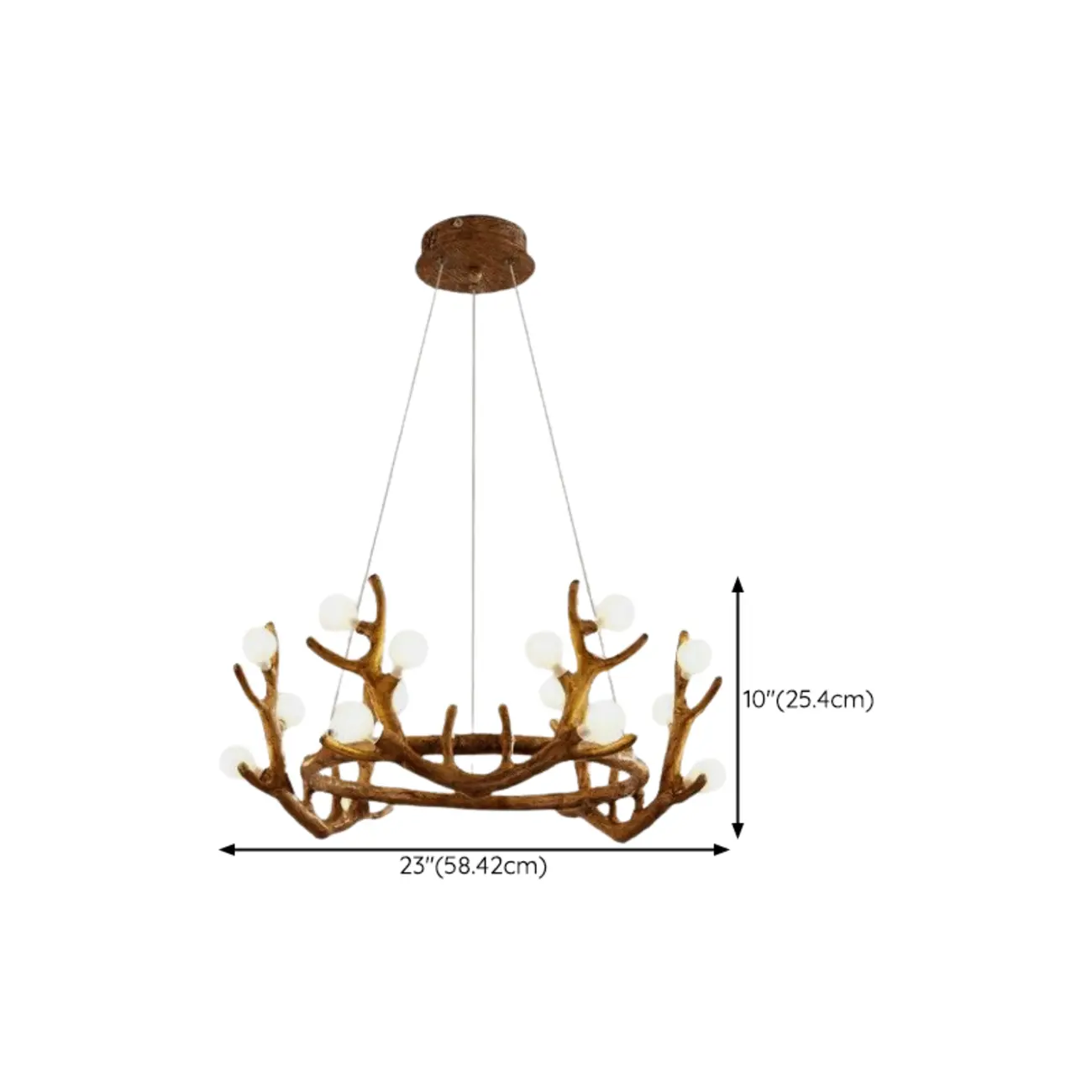 Modern Rustic Antler 18-Light Chandelier for Living Room #size | homeyfad
