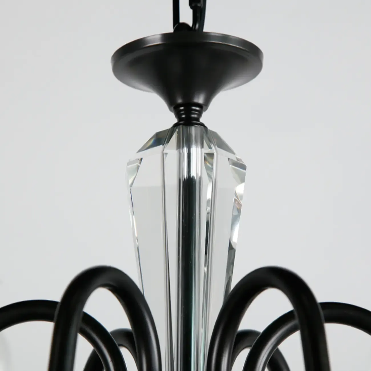 Industrial Black Glass Candelabra Chandelier in 3-10 Lights Image - 12