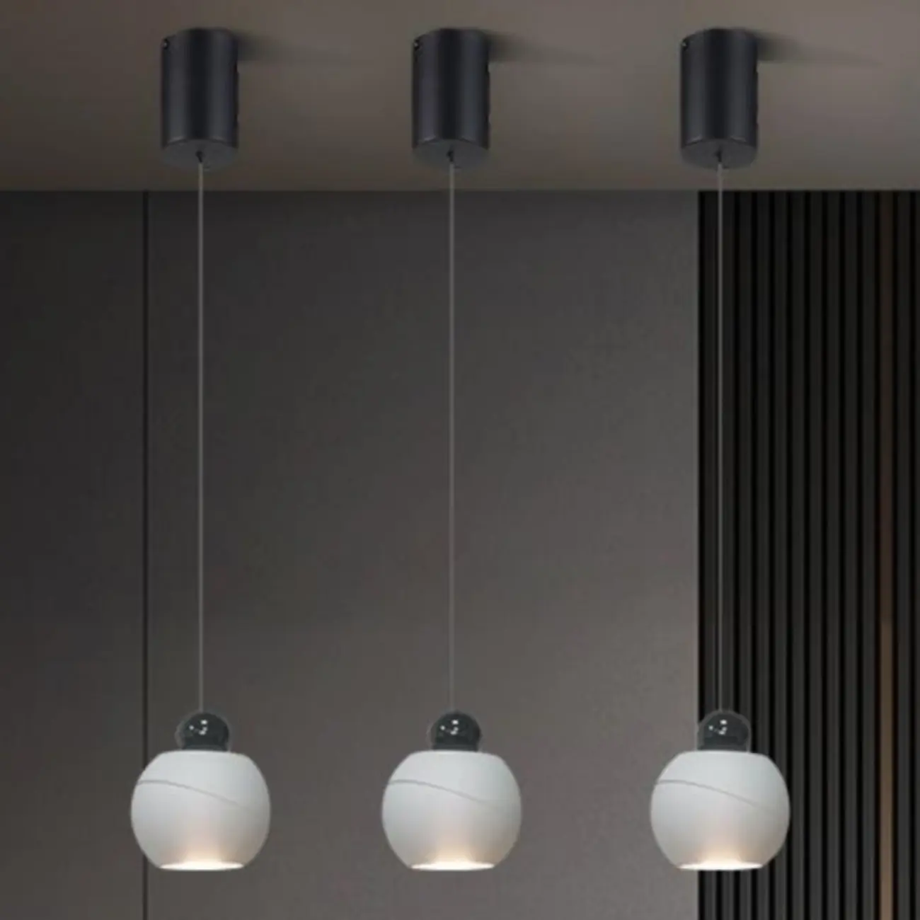 Modern Glass Globe LED Bedroom Hanging Pendant Light | homeyfad
