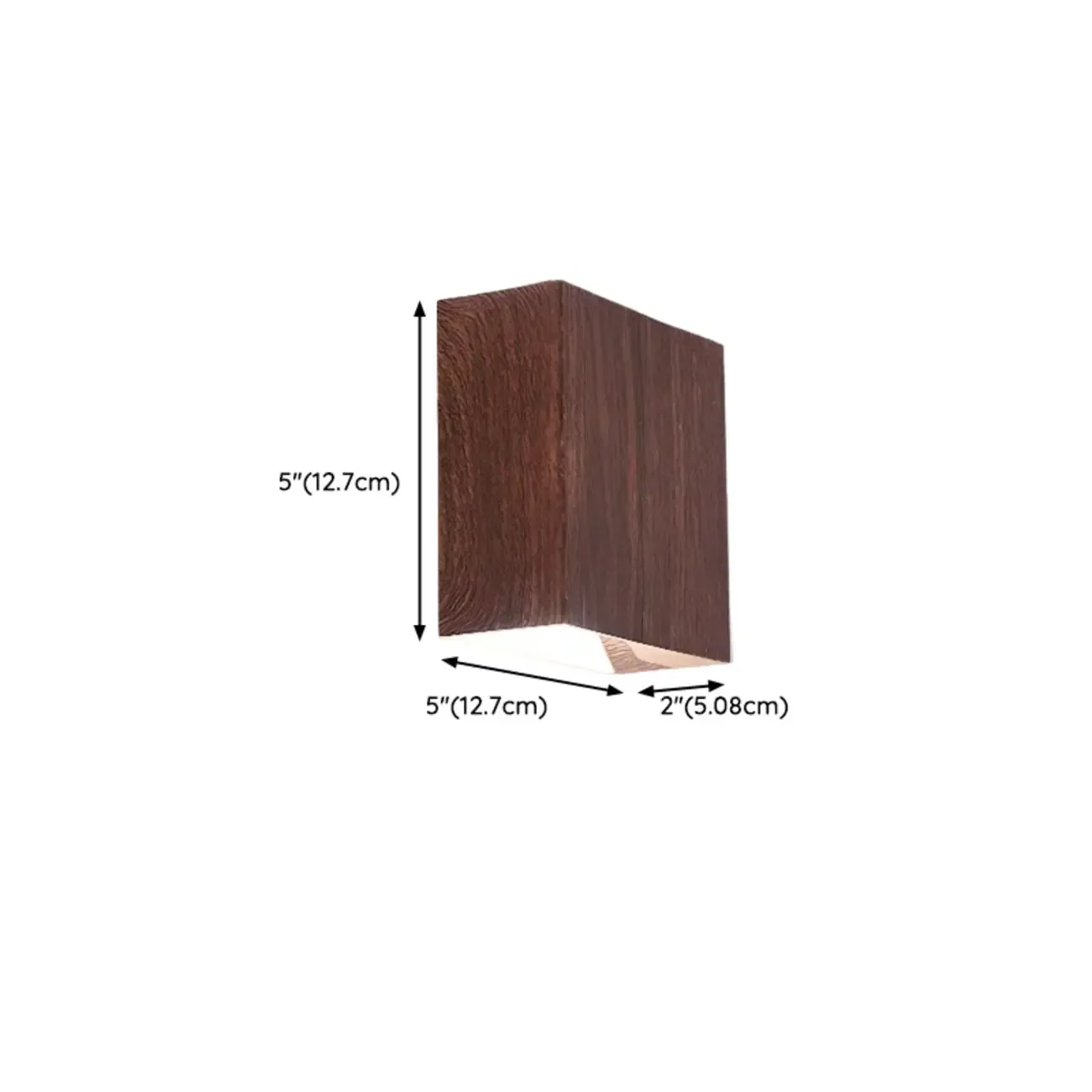 Walnut Geometric 2-Light LED Wall Sconce with Up & Down