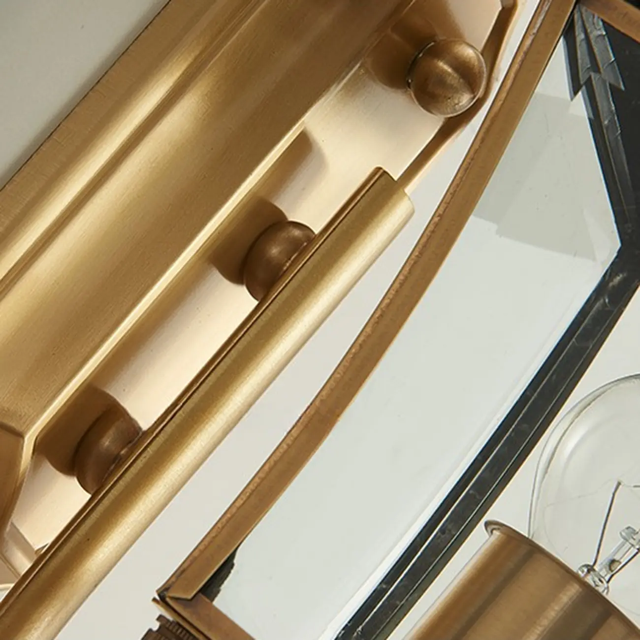 Vintage Brass Wall Sconce with Clear Glass for Outdoors | homeyfad