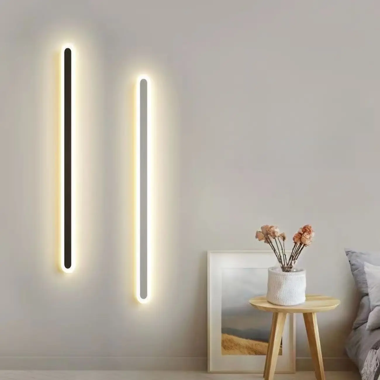 Minimalist Linear Wall Light with Polymer Shade Image - 2 | homeyfad