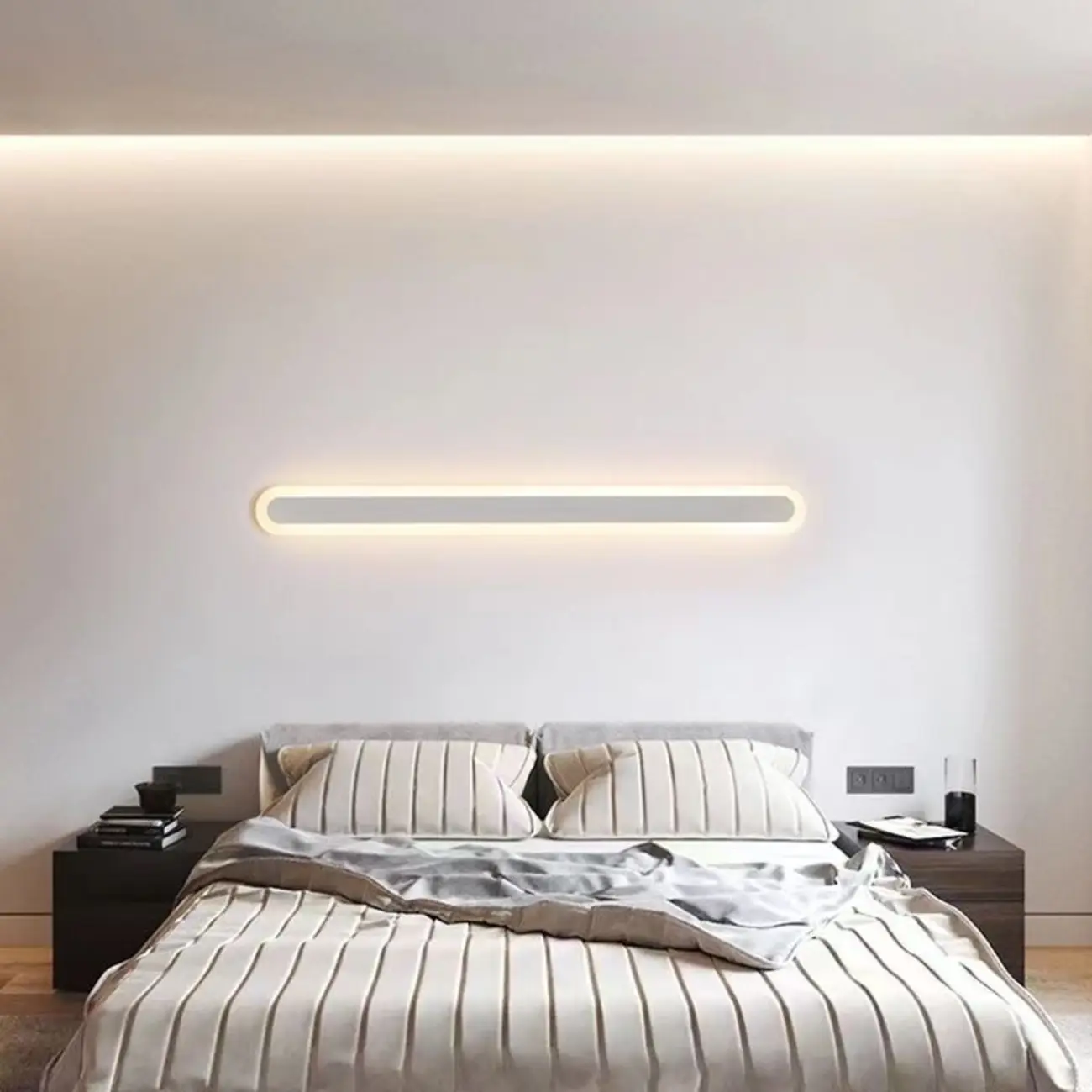 Minimalist Linear Wall Light with Polymer Shade Image - 3 | homeyfad