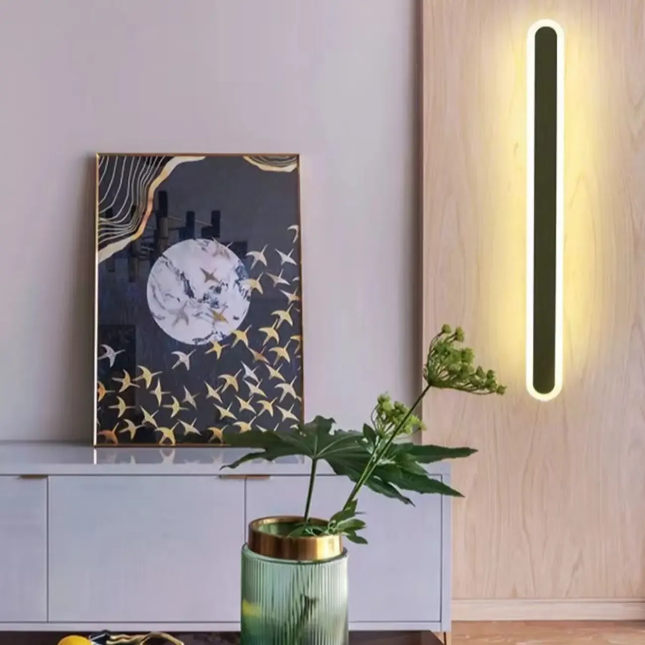 Minimalist Linear Wall Light with Polymer Shade Image - 4