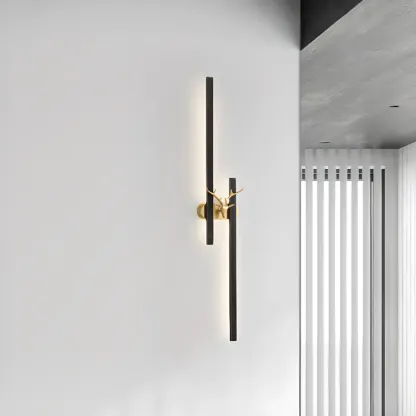 Modern Linear 2-Light LED Wall Sconce Dimmable for Indoor
