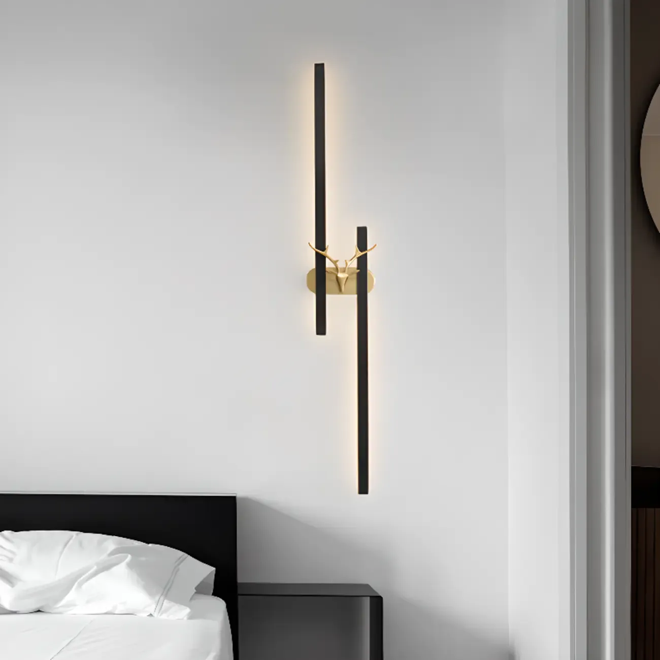 Modern Linear 2-Light LED Wall Sconce Dimmable for Indoor
