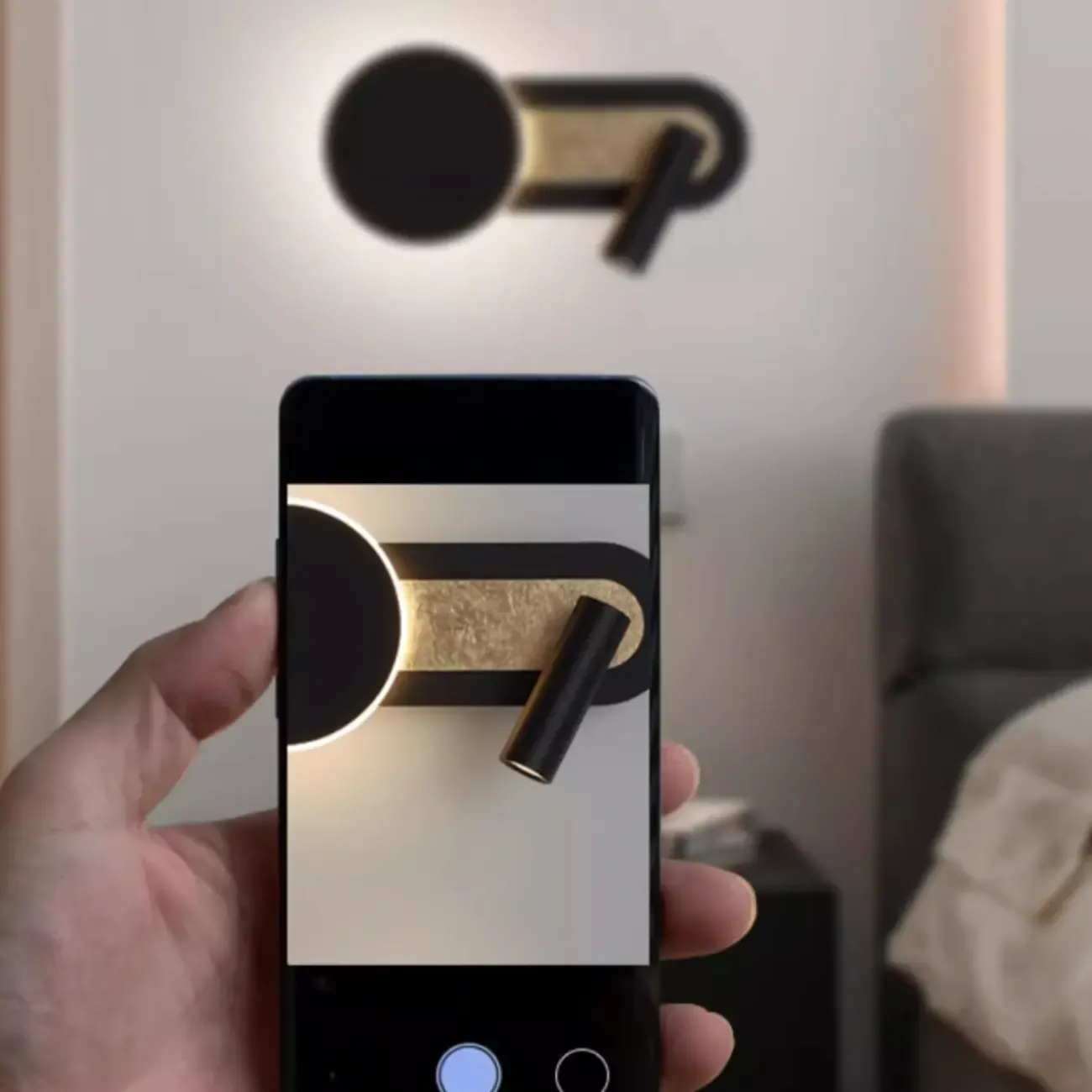 Modern Lucite Wall Sconce with Alloy Swing Arm Design Image - 6