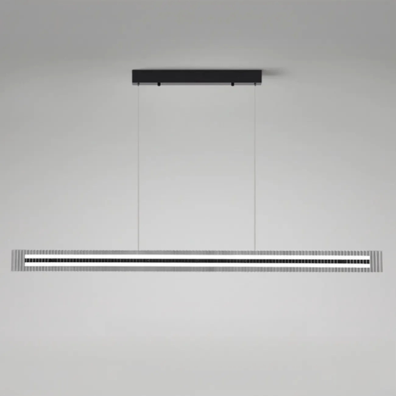 Modern Linear Black LED Hanging Pendant Lights for Kitchen Image - 13