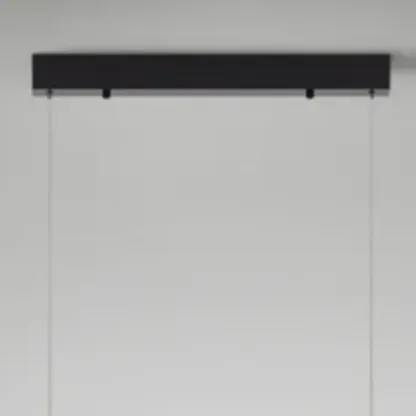 Modern Linear Black LED Hanging Pendant Lights for Kitchen Image - 14