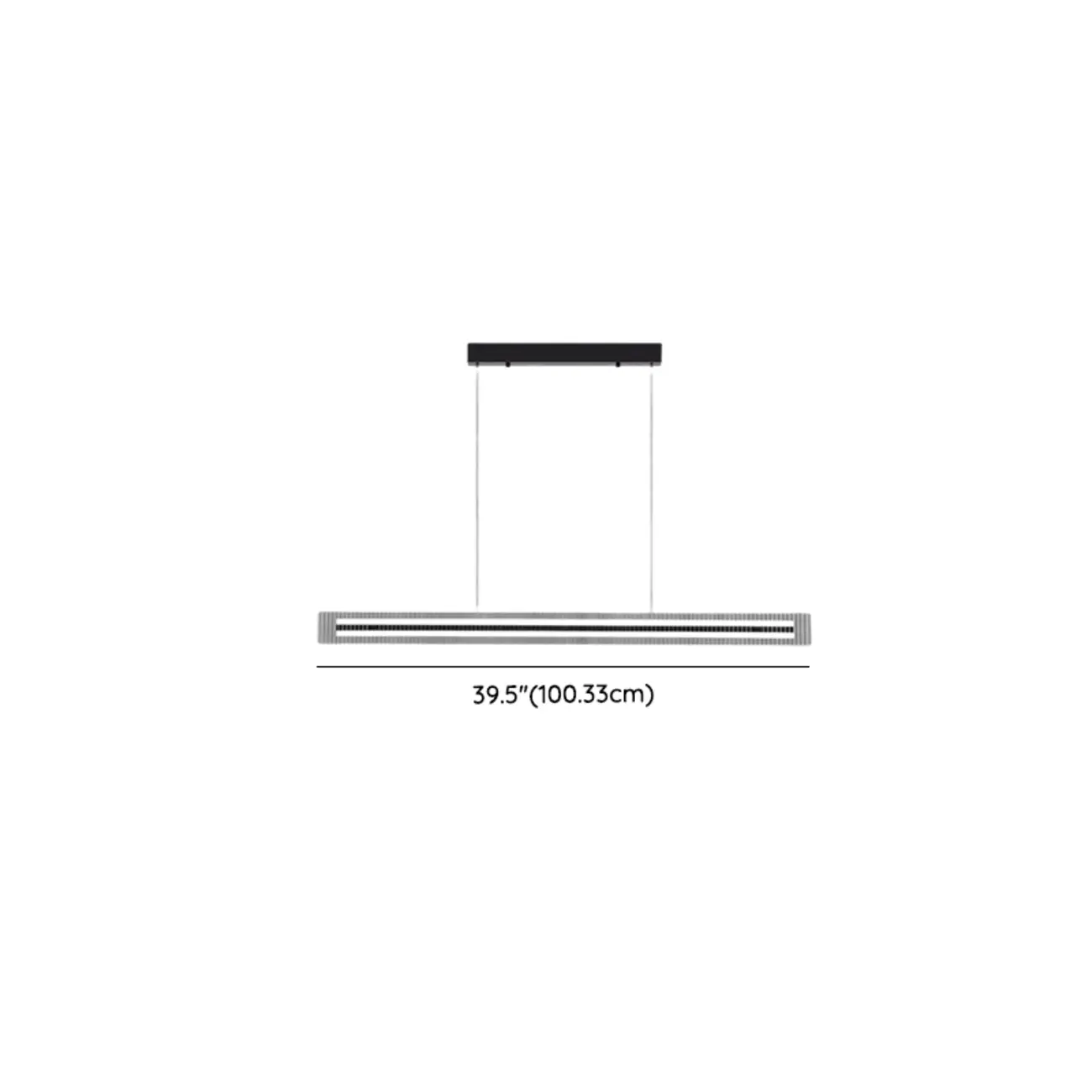 Modern Linear Black LED Hanging Pendant Lights for Kitchen #size | homeyfad