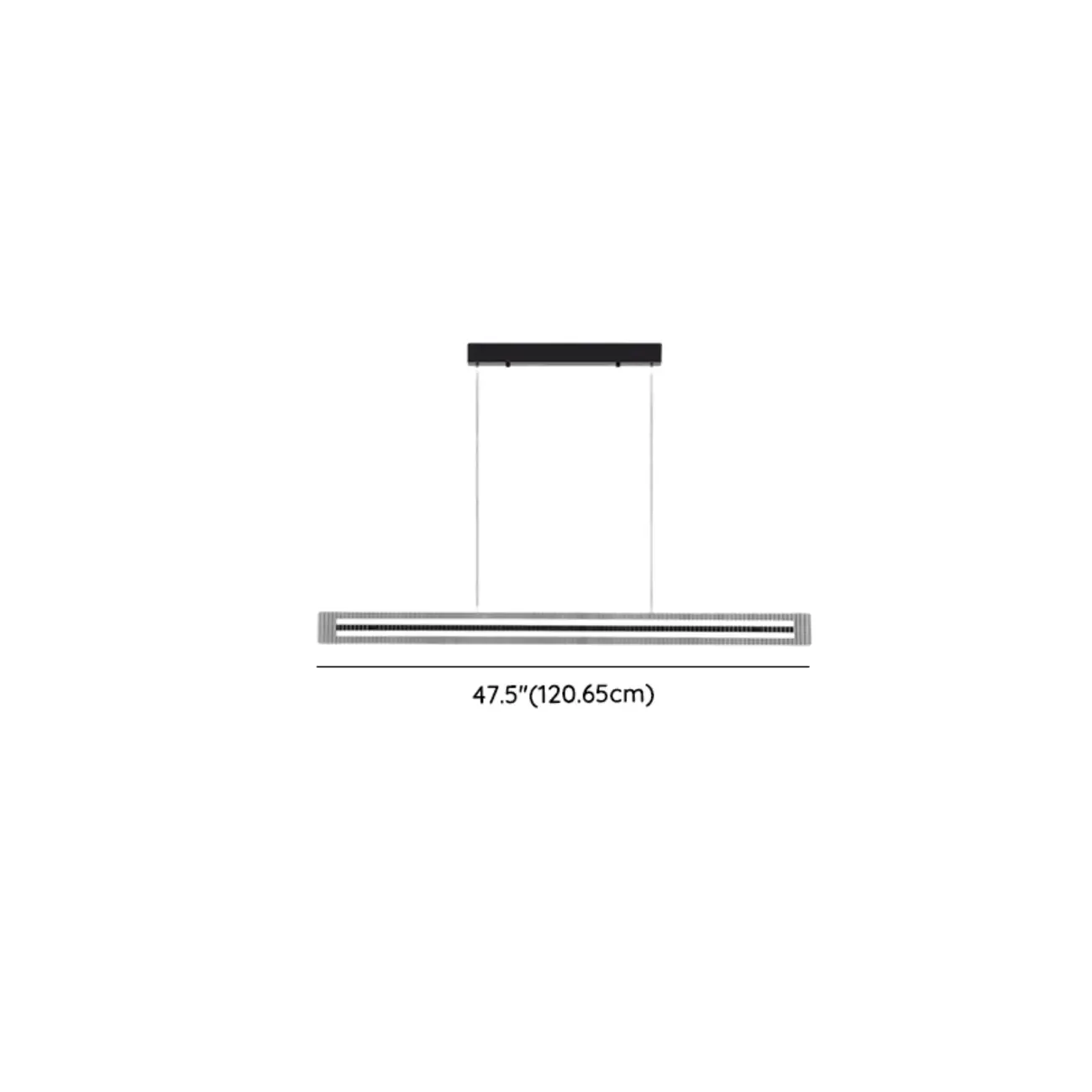 Modern Linear Black LED Hanging Pendant Lights for Kitchen Image - 20