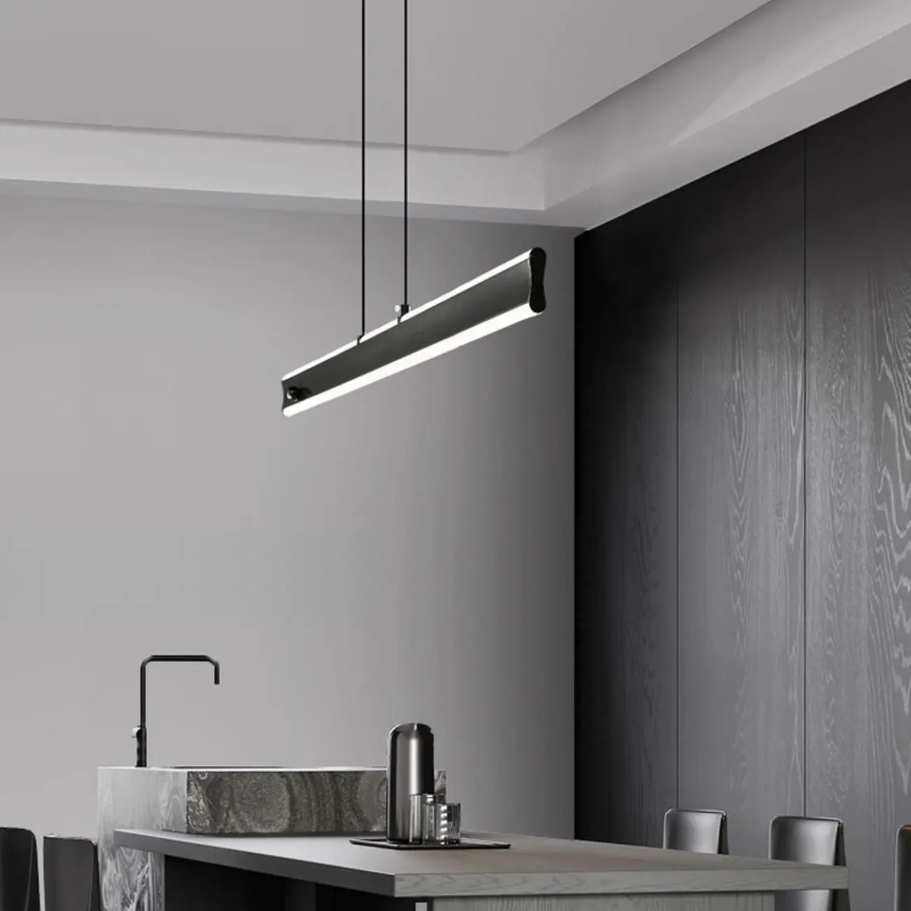 Modern Metal Geometric Island Light for Kitchen Area | homeyfad