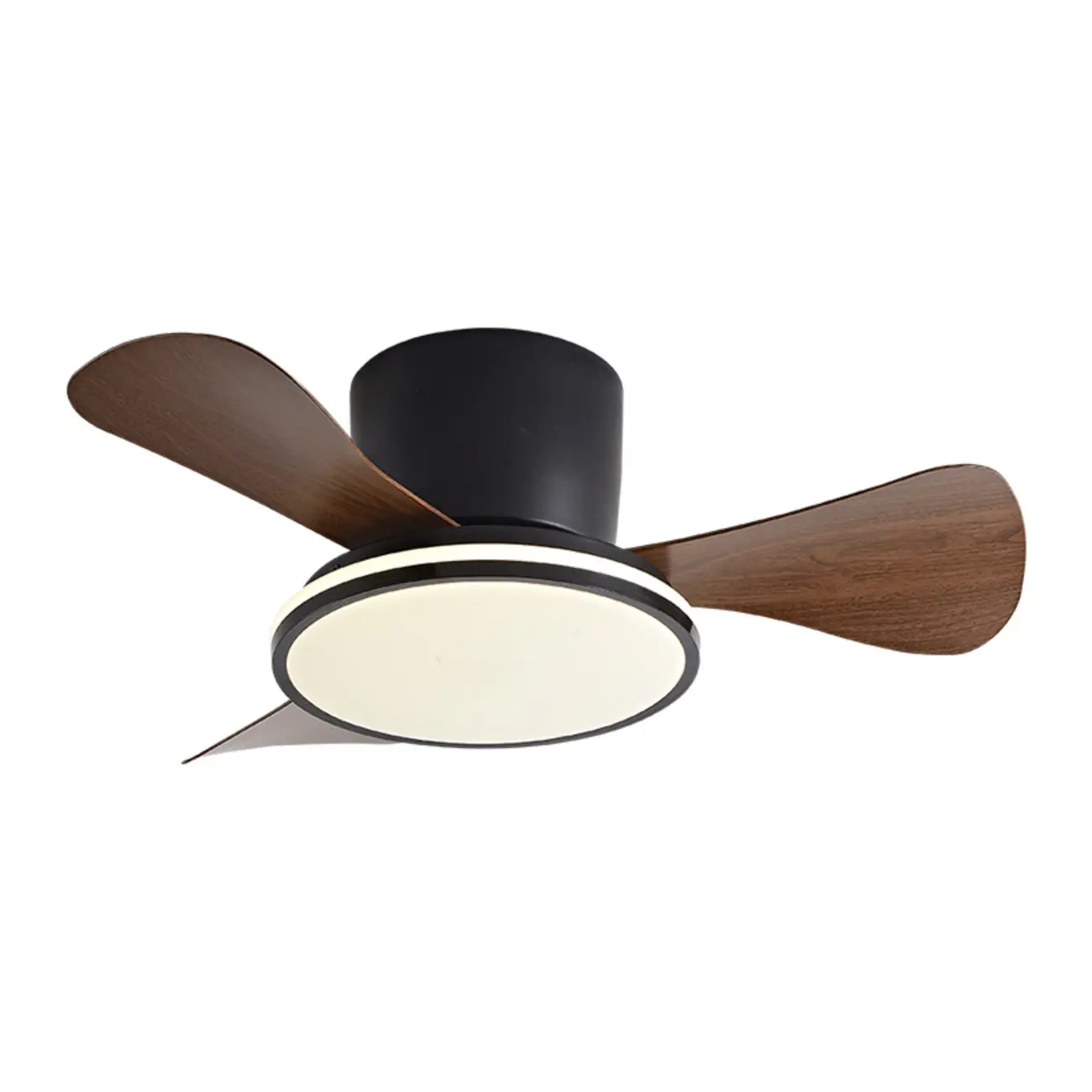 Modern 2-Light Flush Mount Ceiling Fan with Light & Remote  Image - 2 | homeyfad