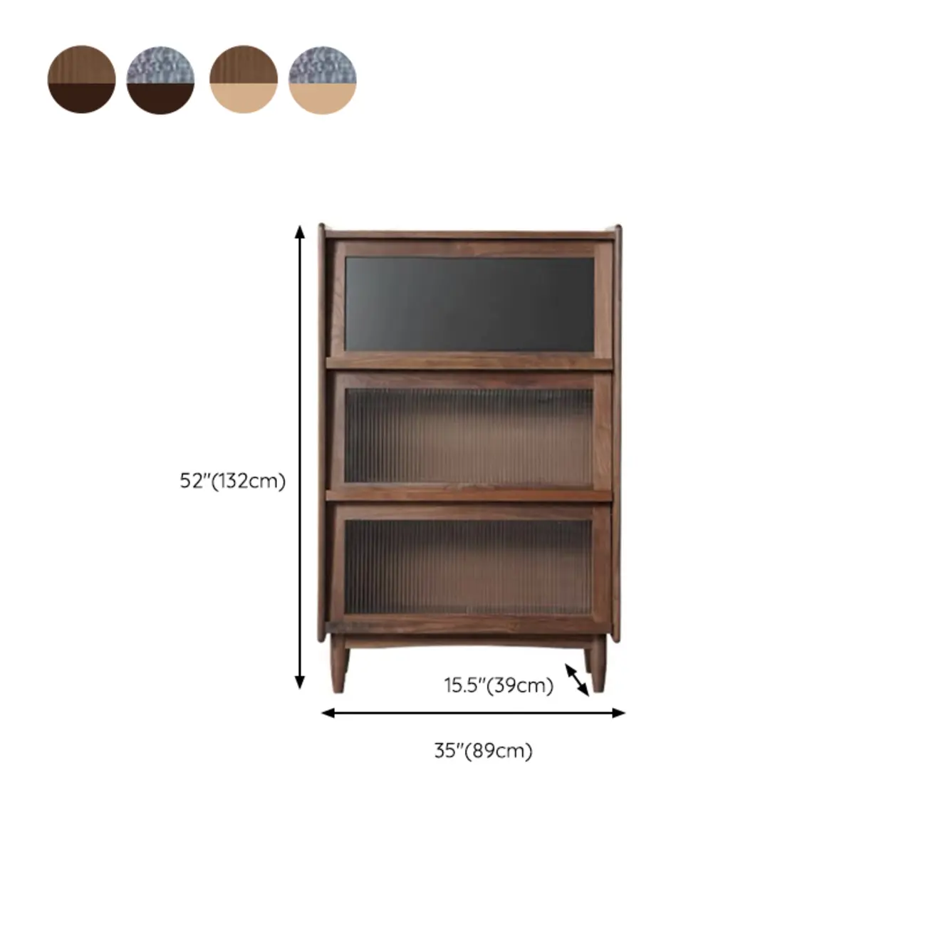 Rustic Natural Rectangle Wood Frosted Glass Storage Chests #size | homeyfad