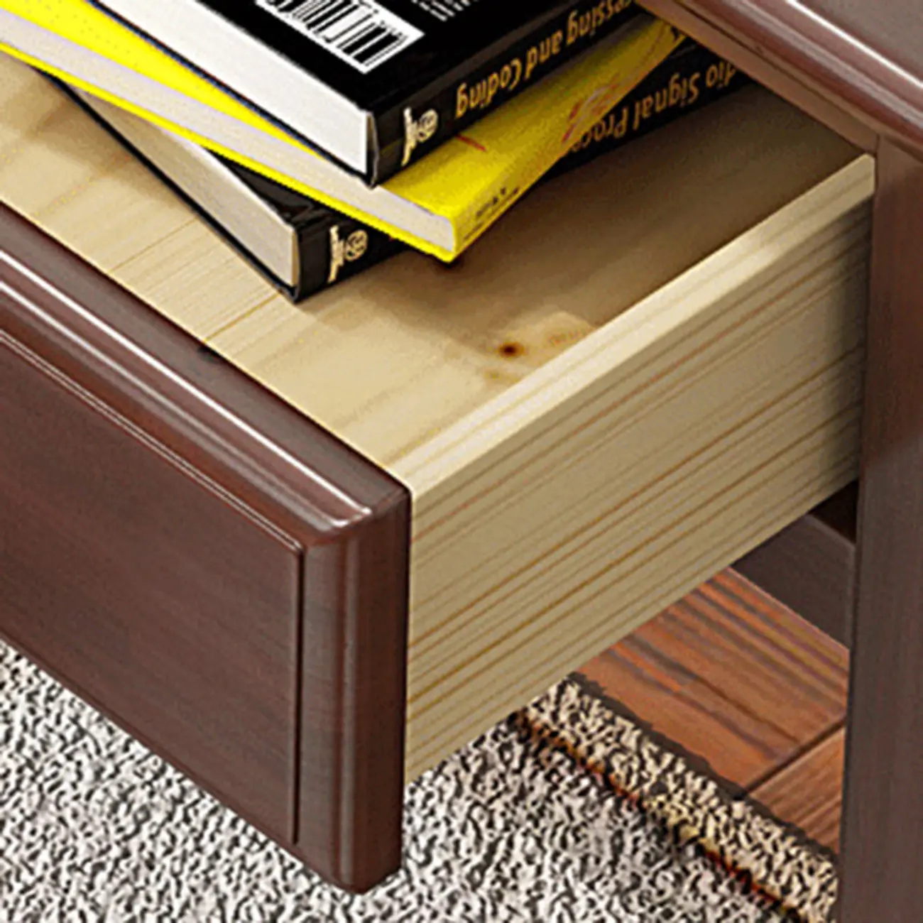 Classic White Wooden Open Storage Display Cabinet for Study Image - 13 | homeyfad