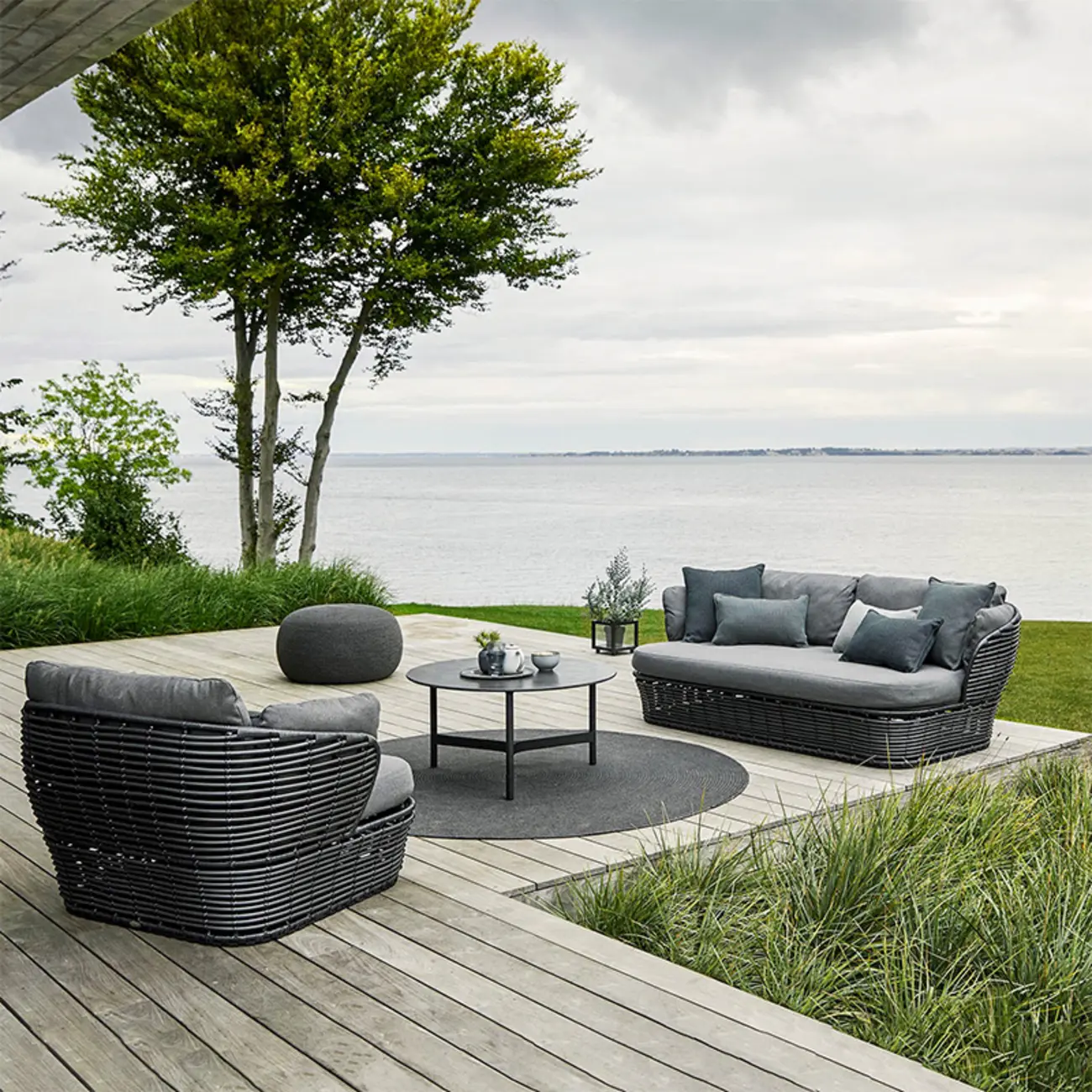 Outdoor Wicker Frame Patio Sofa Set  Image - 1 | homeyfad