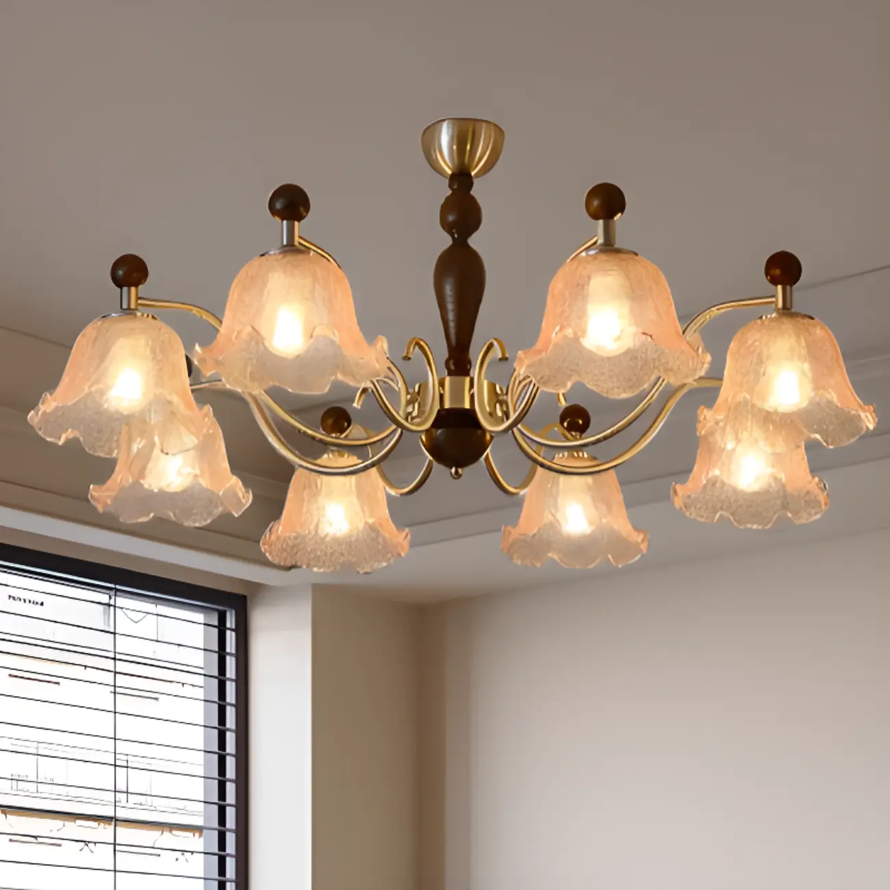 Modern Antique Flower Shape Chandelier for Dining Room Image - 1 | homeyfad